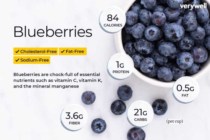 Blueberry nutrition facts 100g